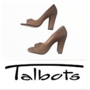Talbots ombré leather open toe pumps heels. Size 6
